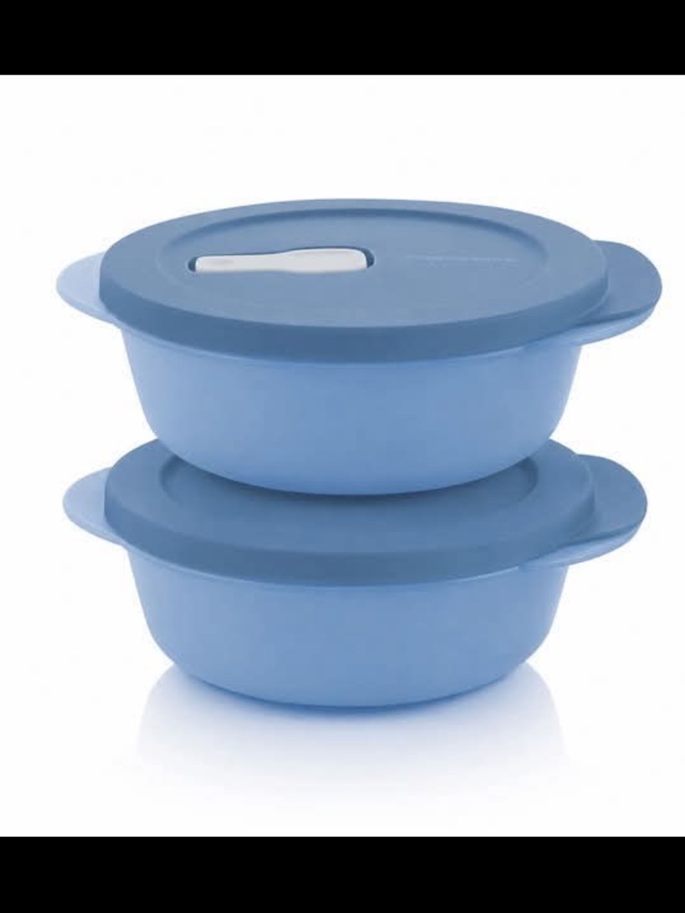 Tupperware Blue Food Storage Bowls with Lids - Set of 2